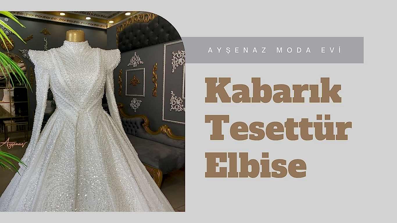 kabarik tesettur elbise