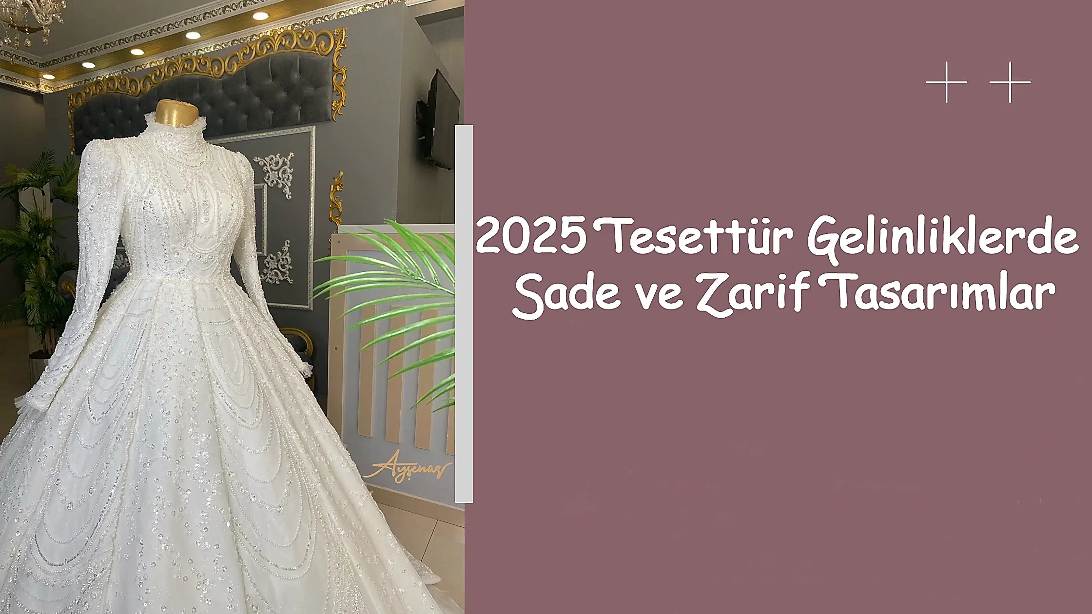 2025 Tesettür Gelinliklerde Sade ve Zarif Tasarımlar
