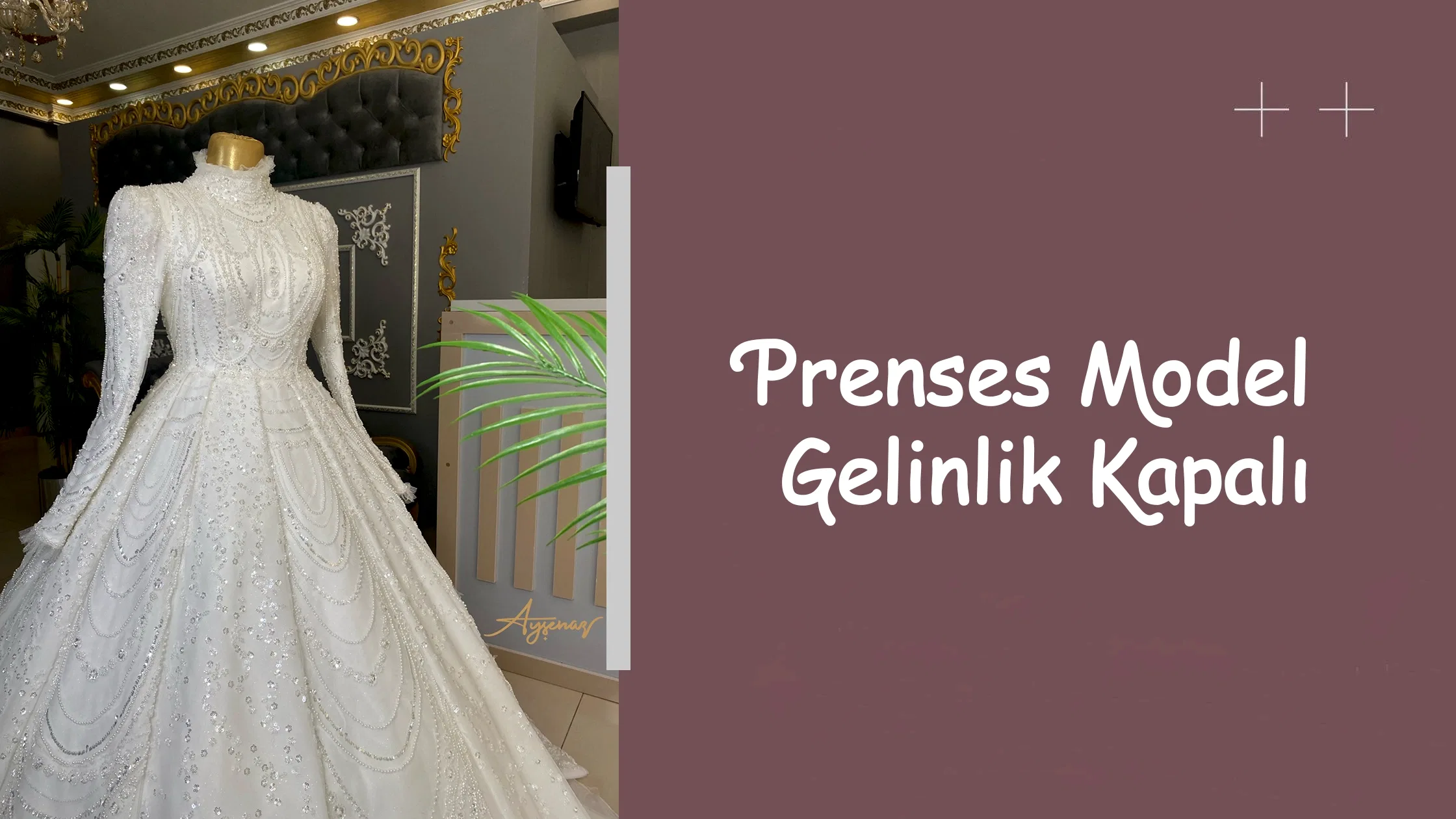 Prenses Model Gelinlik Kapalı