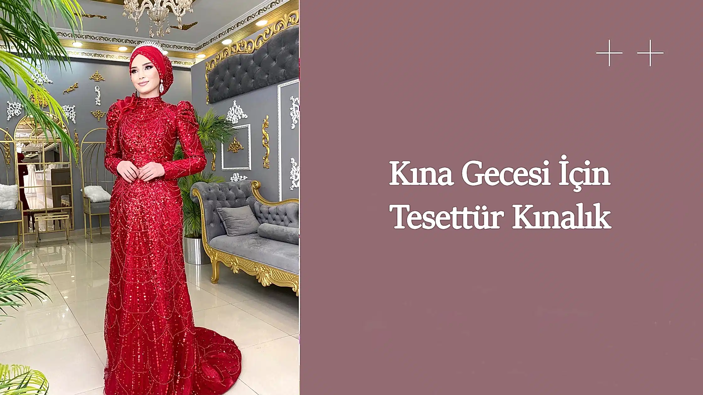 Kına gecesi için tesettür kınalık