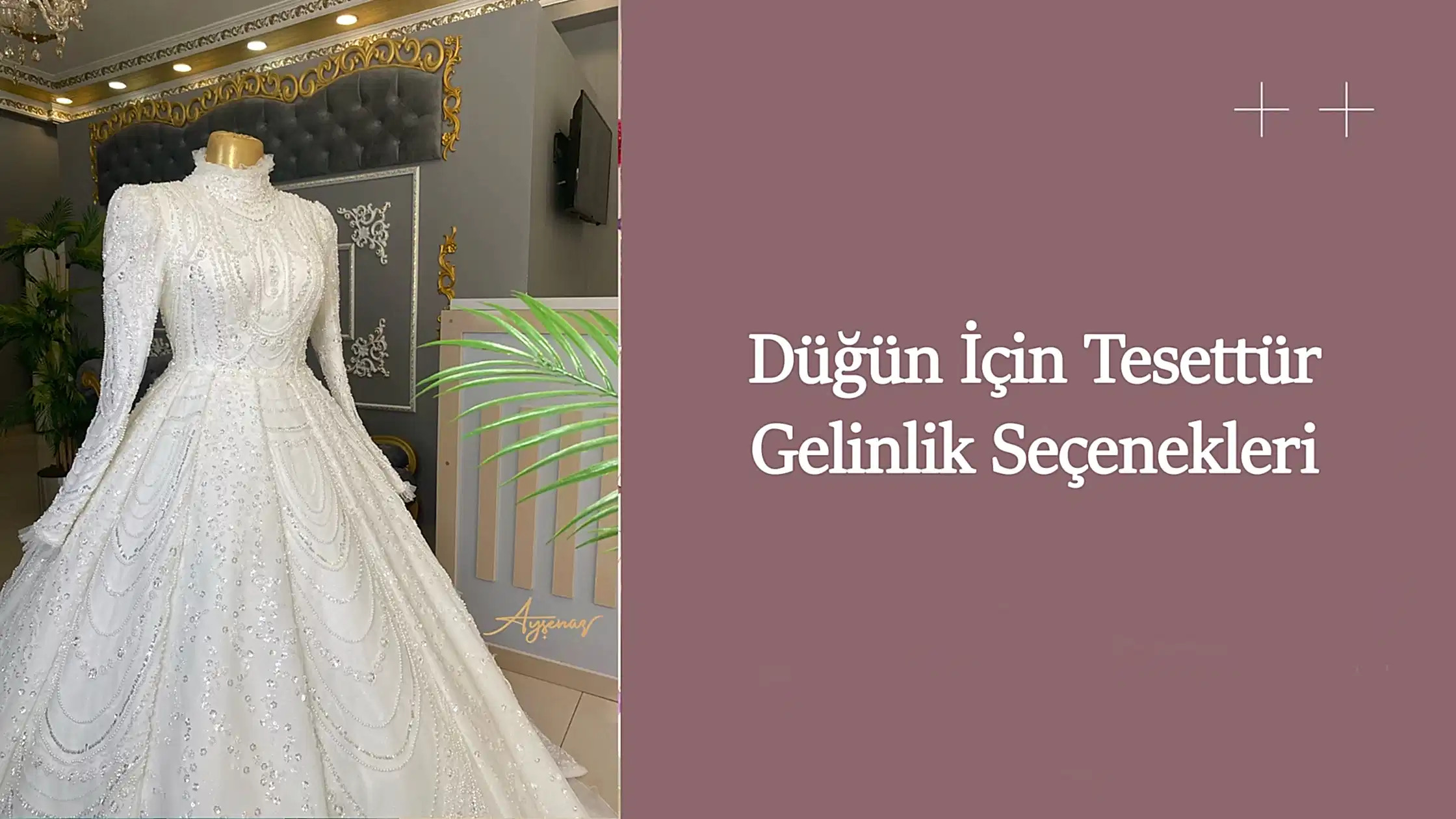 Düğün için tesettür gelinlik seçenekleri