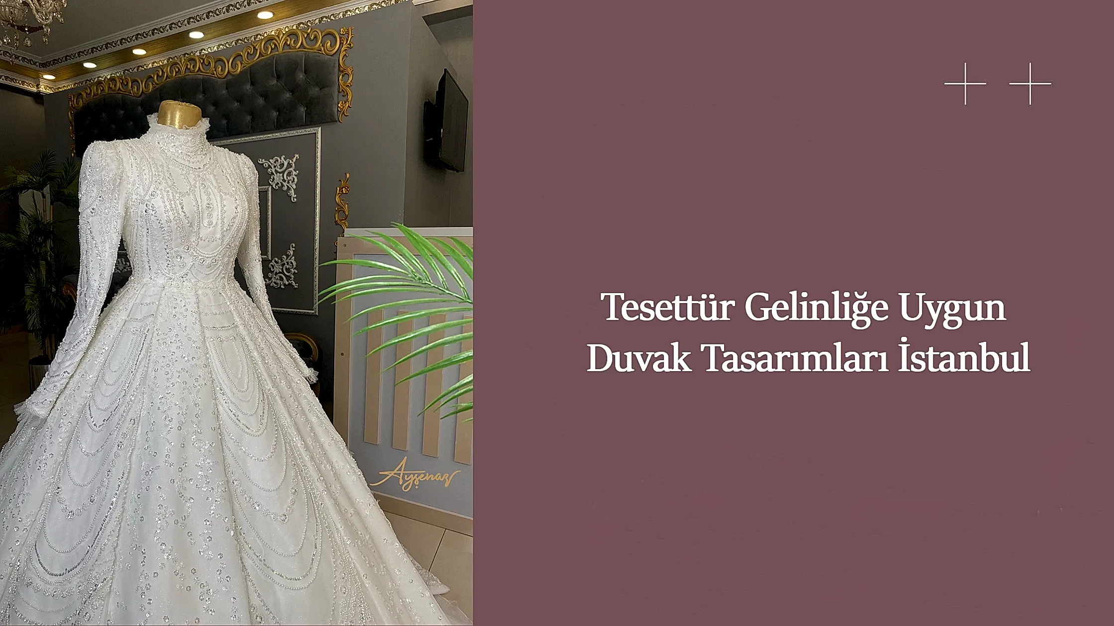 Tesettür Gelinliğe Uygun Duvak Tasarımları İstanbul