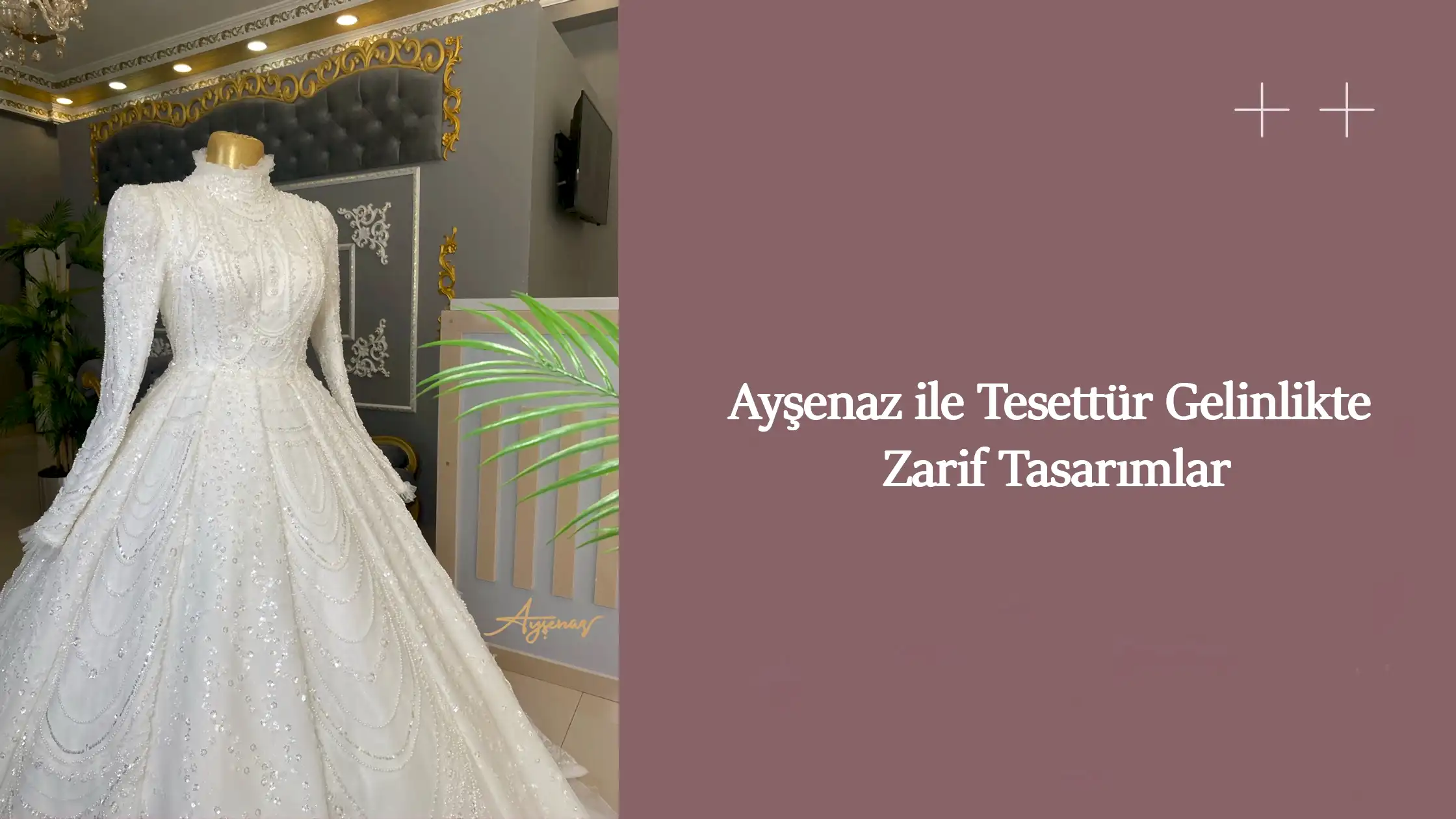 Ayşenaz ile Tesettür Gelinlikte Zarif Tasarımlar